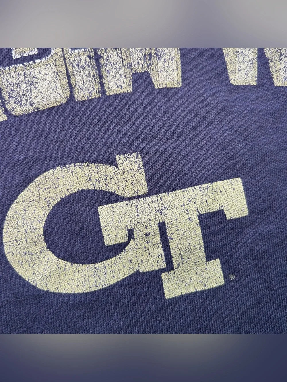 Adidas Georgia Tech Yellow Jackets Men’s Nice Sun Faded T-Shirt Black size Large